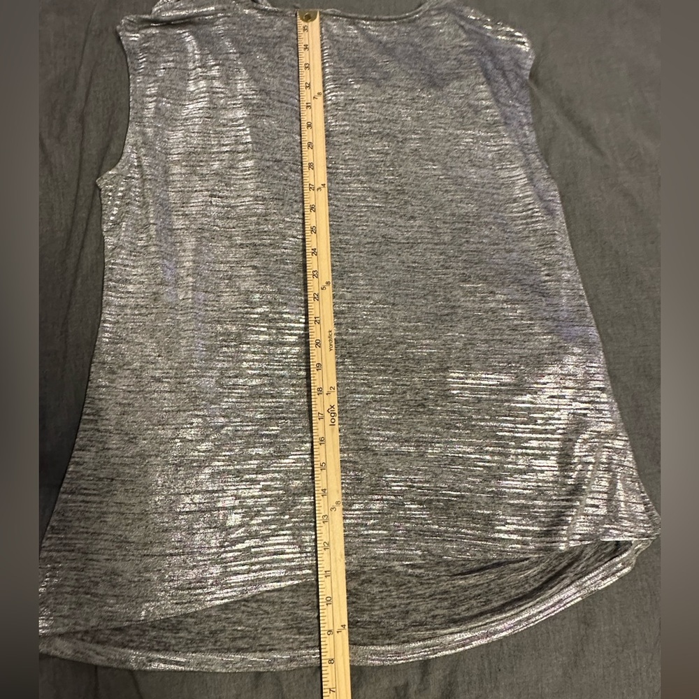 Calvin Klein Metallic Gray Top - Picture 5 of 8